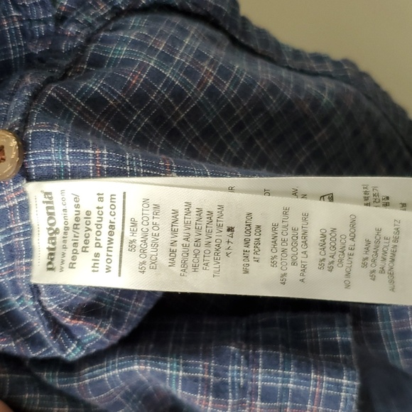 Patagonia Bundle 2 Plaid Button Up Large Dark Blue Plaid & Light Blue Plaid - Picture 4 of 14